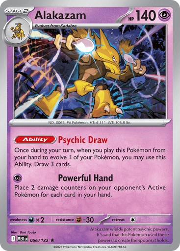 Alakazam – Rare Holo – 056/132 – Mega Evolution