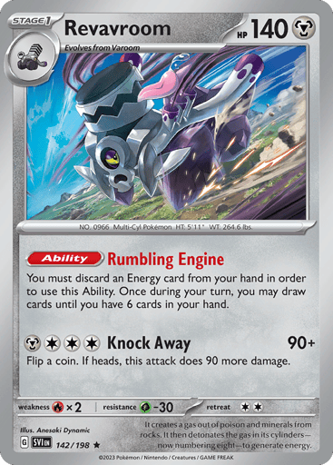 Revavroom – Rare Holo – 142/198 – Scarlet & Violet