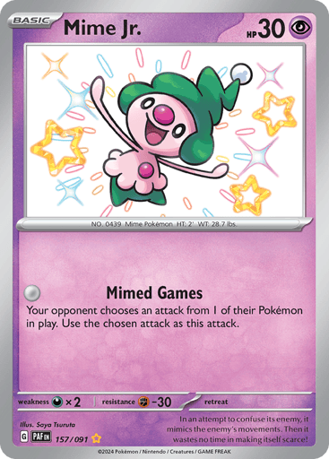 Mime Jr. – Shiny Rare – 157/091 – Paldean Fates