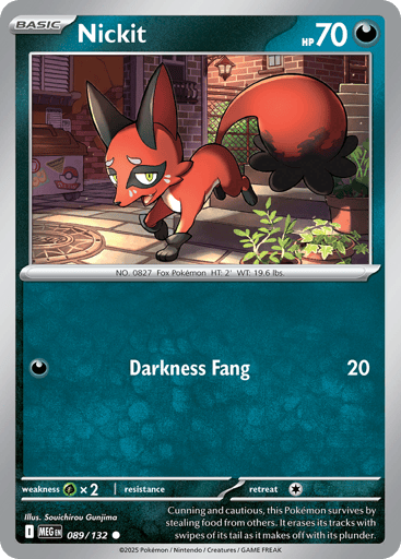 Nickit – Common Reverse Holo – 089/132 – Mega Evolution