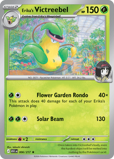 Erika’s Victreebel – Rare Reverse Holo – 006/217 – Ascended Heroes