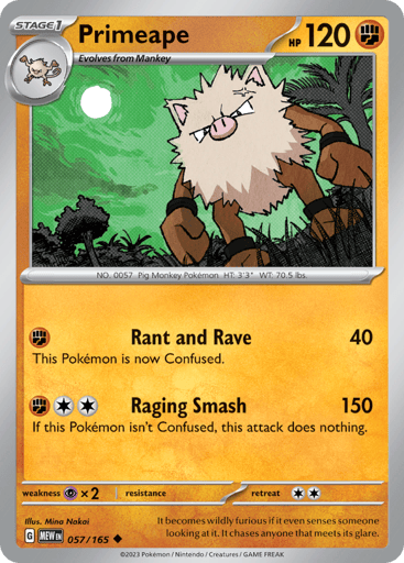 Primeape – Uncommon – 057/165 – S&V 151