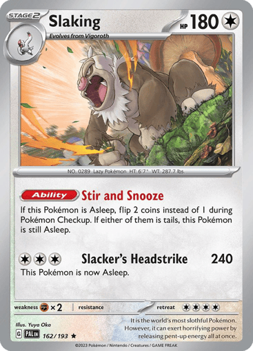 Slaking – Rare Holo – 162/193 – Paldea Evolved