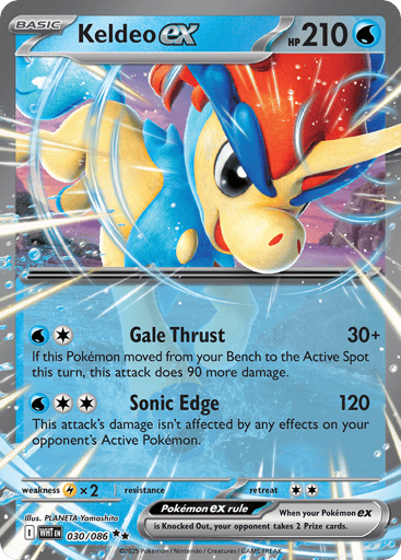 Keldeo ex – Double Rare – 030/086 – White Flare