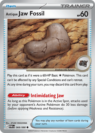 Antique Jaw Fossil – Common Reverse Holo – 068/088 – Perfect Order