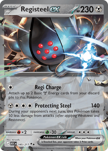Registeel ex – Double Rare – 145/217 – Ascended Heroes