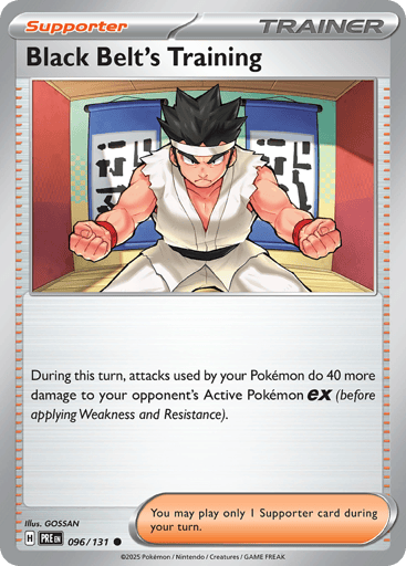 Black Belt's Training – Common Reverse Holo – 096/131 – Prismatic Evolutions