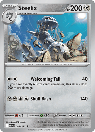 Steelix – Rare Holo – 093/132 – Mega Evolution