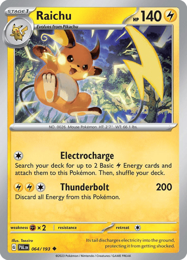 Raichu – Uncommon Reverse Holo – 064/193 – Paldea Evolved