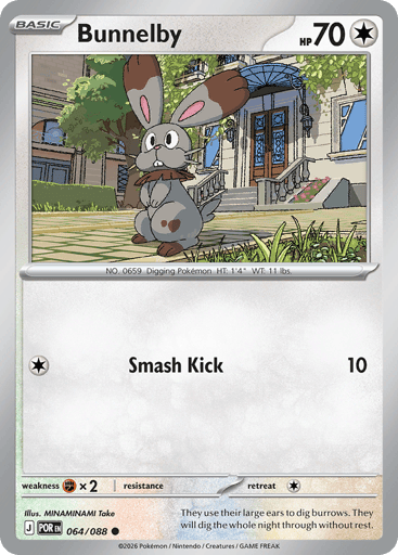 Bunnelby – Common Reverse Holo – 064/088 – Perfect Order
