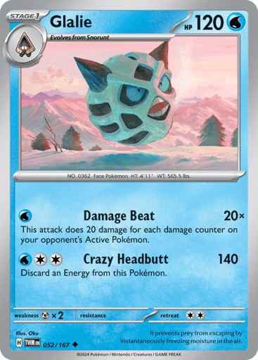 Glalie – Uncommon – 052/167 – Twilight Masquerade