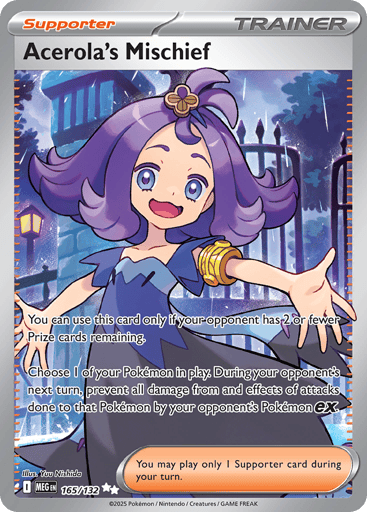 Acerola’s Mischief – Ultra Rare – 165/132 – Mega Evolution