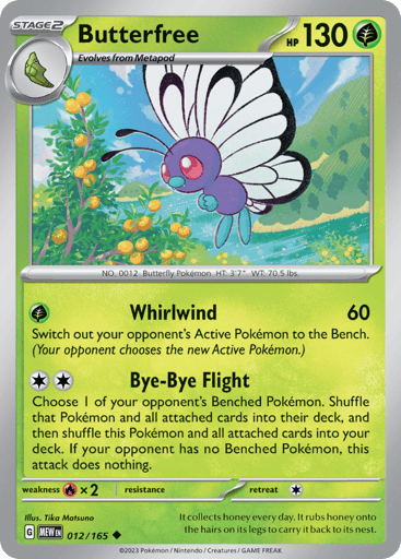 Butterfree – Uncommon – 012/165 – S&V 151