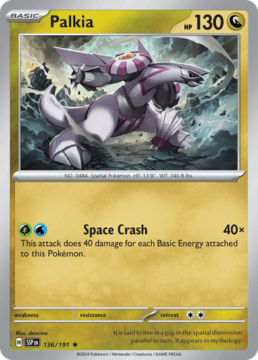 Palkia – Rare Reverse Holo – 136/191 – Surging Sparks