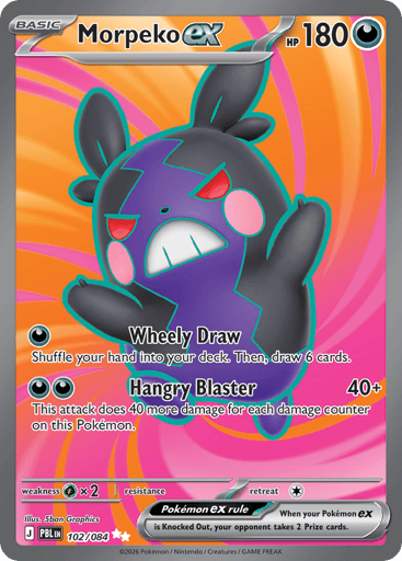 Morpeko ex – Ultra Rare – 102/084 – Pitch Black