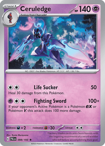 Ceruledge – Rare Holo – 098/193 – Paldea Evolved