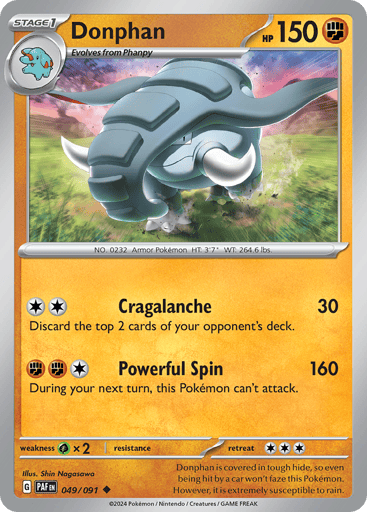 Donphan – Uncommon Reverse Holo – 049/091 – Paldean Fates