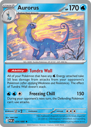 Aurorus – Rare Holo – 024/088 – Perfect Order