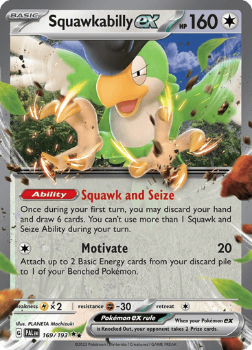 Squawkabilly ex – Double Rare – 169/193 – Paldea Evolved