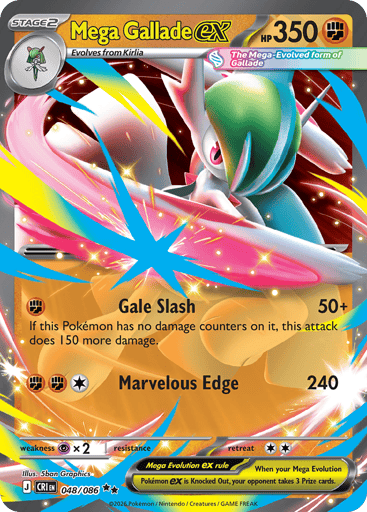 Mega Gallade ex – Double Rare – 048/086 – Chaos Rising