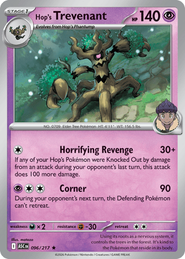 Hop’s Trevenant – Rare Holo – 096/217 – Ascended Heroes