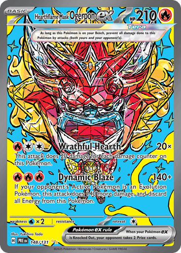 Hearthflame Mask Ogerpon ex – Special Illustration Rare – 148/131 – Prismatic Evolutions