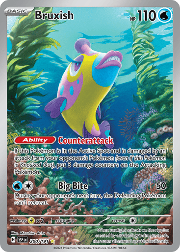 Bruxish – Illustration Rare – 200/191 – Surging Sparks