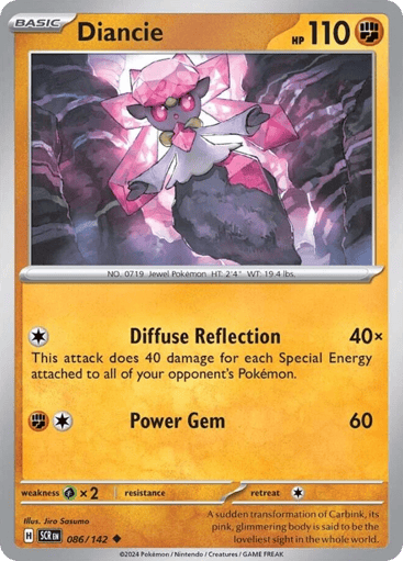 Diancie – Uncommon Reverse Holo – 086/142 – Stellar Crown