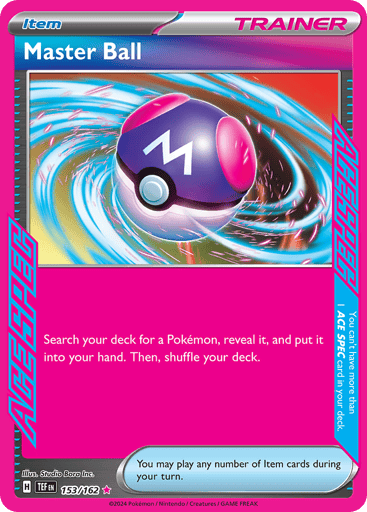 Master Ball – ACE SPEC Rare – 153/162 – Temporal Forces