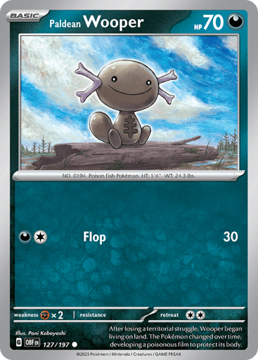 Paldean Wooper – Common Reverse Holo – 127/197 – Obsidian Flames