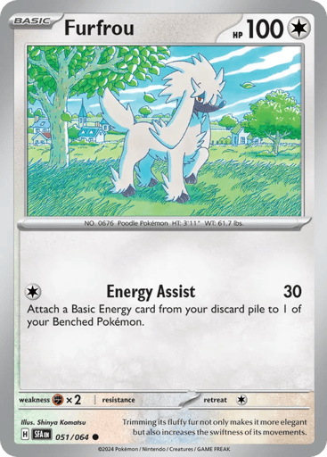 Furfrou – Common Reverse Holo – 051/064 – Shrouded Fable