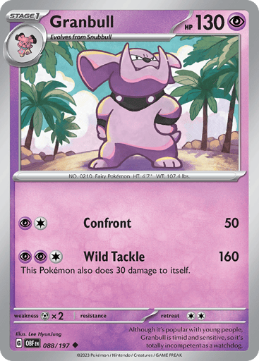 Granbull – Uncommon Reverse Holo – 088/197 – Obsidian Flames