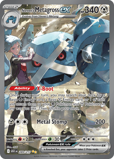 Steven’s Metagross ex – Special Illustration Rare – 289/217 – Ascended Heroes