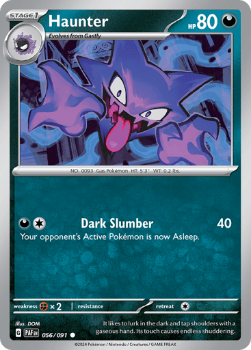Haunter – Common Reverse Holo – 056/091 – Paldean Fates