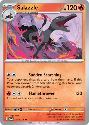 Salazzle – Uncommon – 035/217 – Ascended Heroes