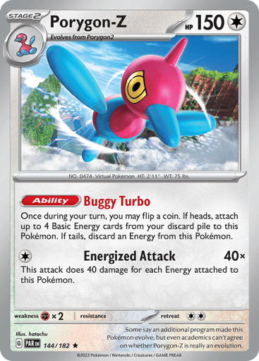 Porygon-Z – Rare Reverse Holo – 144/182 – Paradox Rift