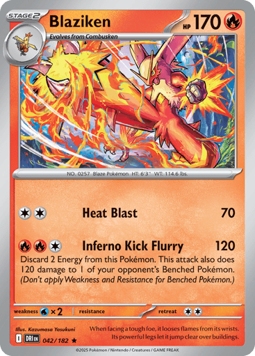 Blaziken – Rare Holo – 042/182 – Destined Rivals
