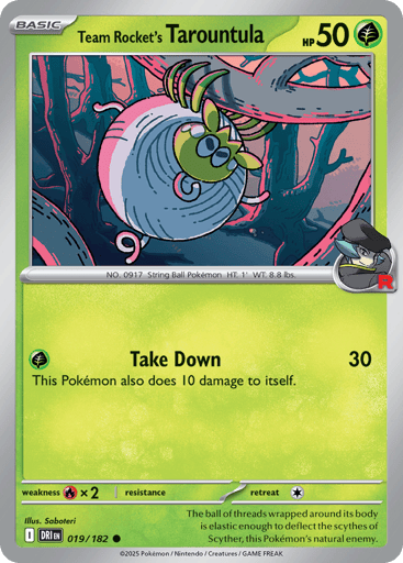 Team Rocket’s Tarountula – Common – 019/182 – Destined Rivals