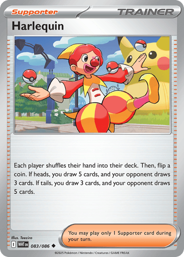Harlequin – Uncommon Poké Ball Reverse Holo – 083/086 – White Flare