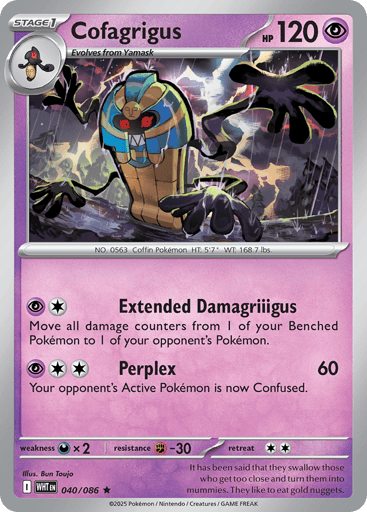 Cofagrigus – Rare Holo – 040/086 – White Flare