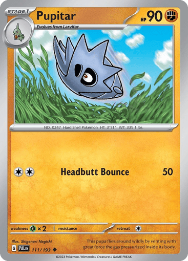 Pupitar – Uncommon Reverse Holo – 111/193 – Paldea Evolved