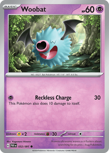 Woobat – Common – 032/091 – Paldean Fates