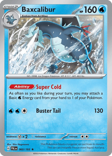 Baxcalibur – Rare Reverse Holo – 060/193 – Paldea Evolved