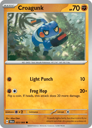 Croagunk – Common Reverse Holo – 023/064 – Shrouded Fable