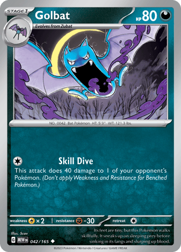 Golbat – Uncommon – 042/165 – S&V 151