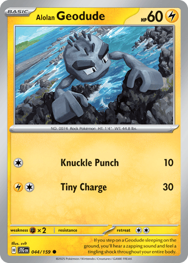 Alolan Geodude – Common – 044/159 – Journey Together