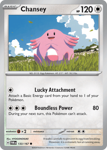 Chansey – Common Reverse Holo – 133/167 – Twilight Masquerade