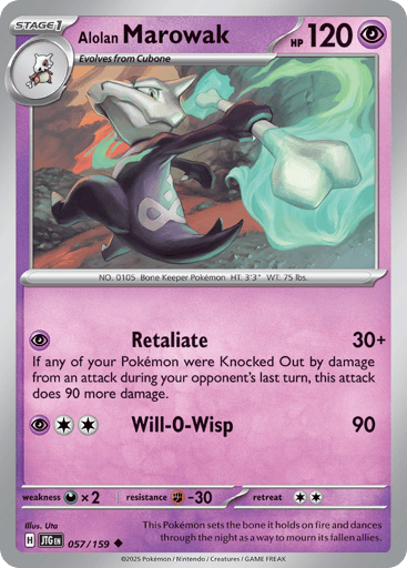Alolan Marowak – Uncommon – 057/159 – Journey Together