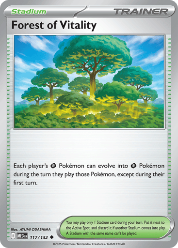 Forest of Vitality – Uncommon Reverse Holo – 117/132 – Mega Evolution