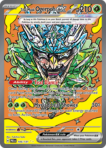 Teal Mask Ogerpon ex – Special Illustration Rare – 145/131 – Prismatic Evolutions